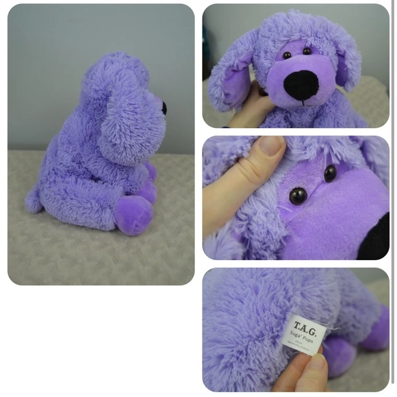 T.A.G. Suga' Pups Light Purple Puppy Dog Plush Stuffed Animal Toy Alexon TAG - Picture 3 of 3